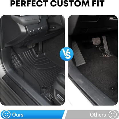 AOMSAZTO Floor Mats Compatible with Toyota Camry 2018-2024: All Weather Camry Rubber Floor Liners & Cargo Mat Set (Not fit AWD or Hybrid Models) - style: 2018-2024 | For Toyota Camry 1st & 2and Row & Cargo