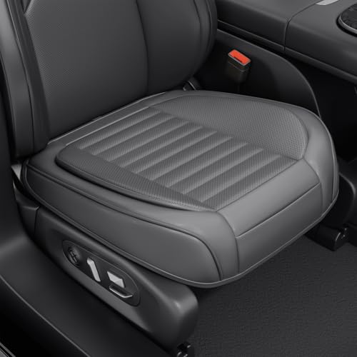 2 Pack Car Bottom Seat Covers, Luxury Leather Front Seat Covers, Breathable and Waterproof Automotive Bottom Seat Covers, Universal Anti-Slip Seat Covers Fit for Most Vehicles (Gray, 2 PCS) - color: Grey-2 PCS