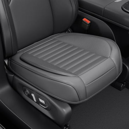 2 Pack Car Bottom Seat Covers, Luxury Leather Front Seat Covers, Breathable and Waterproof Automotive Bottom Seat Covers, Universal Anti-Slip Seat Covers Fit for Most Vehicles (Gray, 2 PCS) - color: Grey-2 PCS