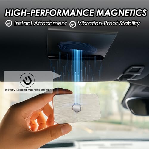 Car Air Freshener Kit – Natural Stone Diffuser with Visor Clip & Refill – 90-Day Long-Lasting Odor Eliminator – Premium Gift Set (Pine)