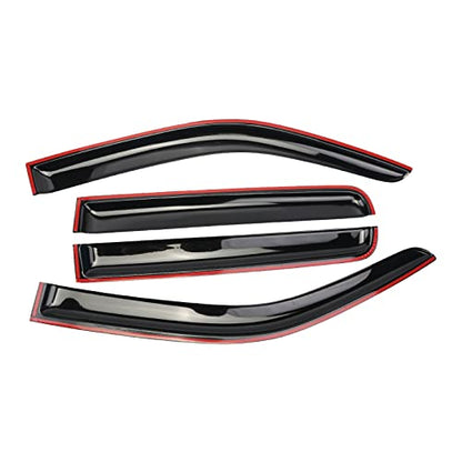 Window Visor Tape-on Side Wind Window Deflectors for Trucks 2005-2021 Nissan Frontier Super/Crew Cab, Rain Guards, Window Visors for Cars, Vent Deflector 4 pcs 94407 - size: 2005-2021 Nissan Frontier Super/Crew Cab