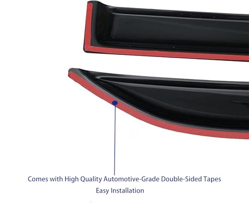 Window Visors Rain Guards fits 2008-2023 Dodge Challenger, Out-Channel Side Window Wind Deflectors Vent Shades Accessories, Dark Smoke 2 Pcs - size: 2008-2023 Dodge Challenger