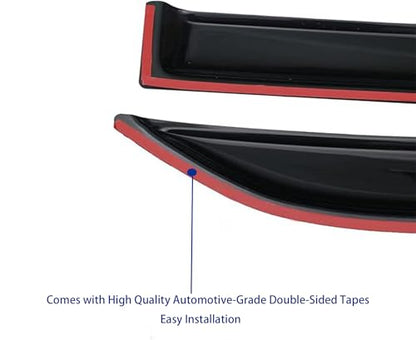 Window Visors Rain Guards Compatible with 2018-2024 Volkswagen Tiguan, Out-Channel Side Window Wind Deflectors Vent Shades Accessories, Dark Smoke 4 Pcs, 2019 2020 2021 2022 2023 - size: 2018-2024 Volkswagen Tiguan