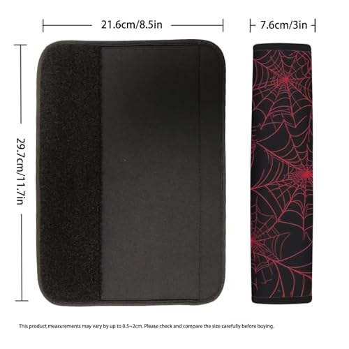 Red Spider Web Car Seat Belt Cover Pad,omfortable Seat Strap Pads,Compatible with All Models of Seatbelt Covers,Can Be Used As A Backpack Shoulder Pad, Essential Car Seat Shoulder Strap Pads - color: Red Spdier Web