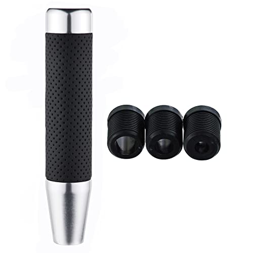 Abfer Tall Shift Knob Weighted Gear Stick Shifter Knob Car Long Shifting Lever Replace Extension Fit Most Manual Automatic Transmission Vehicle, Silver - color: silver-1