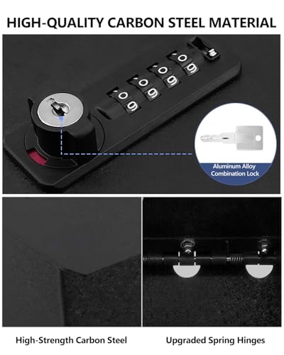 for Tesla Center Console Safe Organizer with 4-Digit Lock Model Y Juniper Model 3 Highland Accessories 2025 2026 No Drill Glove Case with Combination Lock Armrest Anti-Theft Storage Tray Box - size: Juniper & Highland Safe Organizer