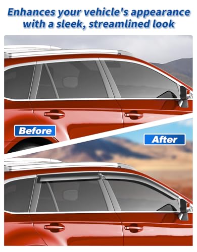 Extra-Thick Window Rain Guards Fit for Subaru Outback 2015 2016 2017 2018 2019 Window Deflectors Window Vent Visors Shades - size: Fit for 2015-2019 Subaru Outback