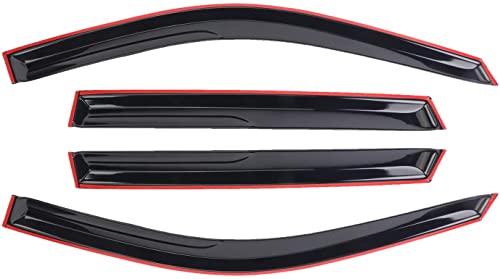 Tape-On Window Visors Deflectors Rain Guards 4 Piece Set ‎Compatible with 2011-2023 Dodge Durango 94267 - size: 2011-2023 Dodge Durango