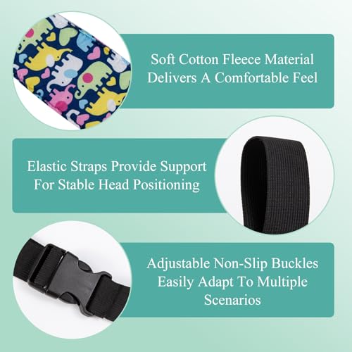 4Pack Baby Head Support for Car Seat, Adjustable Airplane Head Strap for Sleeping - Toddler Car Seat Head Support Pillow with Safety Rest Design for Infant and Child