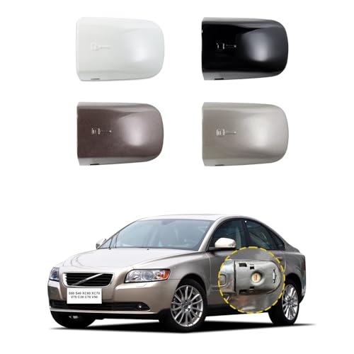 Car Door Handle Cover Cap Compatible with Volvo 07-16 S80/04-10 S40/09-17 XC60/08-16 XC70/08-15 V70/10-13 C30/06-13C70/05-12 V50 39998270 Door Key Cover Handle Accessories Lock Cap Unpainted - color: Unpainted Front Left driver's side
