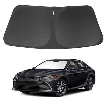 Windshield Sun Shade Custom Fit 2018-2024 2025 2026 Toyota Camry LE XLE Hybrid SE XSE Sedan Accessories Front Foldable Window Sunshade - size: Fit Toyota Camry 2018-2026