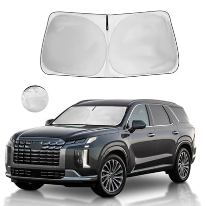 Windshield Sun Shade for Hyun-dai Palisade 2026 2025 2024 2023 2022 2021 2020 Accessories Window Sunshade Fit Hyun-dai Palisade Front Window Shade Sun Visor Blocks UV Keep Car Cooler - size: Ab2. for Hyundai Palisade 2020-2025