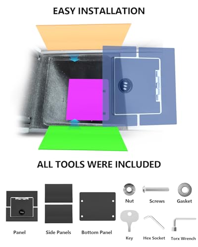 Center Console Safe Lock Box for Toyota 4runner 2025 2026 Accessories No Drill Anti-Theft Armrest Security Organizer with 3-Digit Combination Lock Carbon Steel Safe Vault Replacement - size: Toyota 4runner Safe Organizer