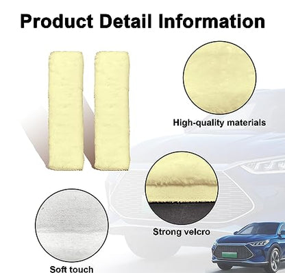 Ziciner 2 Packs Car Seatbelt Covers Shoulder Pad, Universal Soft Faux Sheepskin Shoulder Cover for Comfortable Driving, Fluffy Seat Belt Protector Help to Protect Your Neck and Shoulder (Beige) - color: Beige