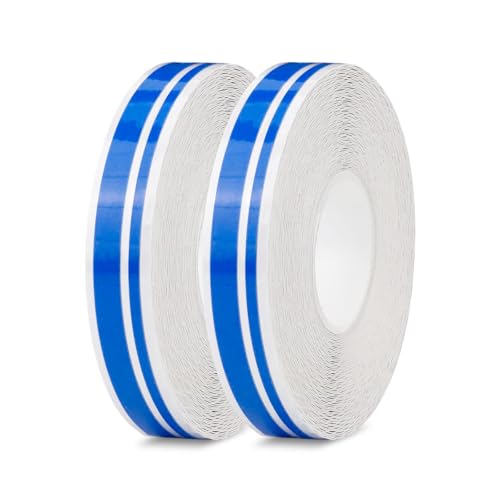 2 Rolls of Car Pinstripe Tape, Silver Pinstripe Body Sticker, Vinyl Thin Car Stripe Pinstripe Tape, for Motorcycle, Car, Racing DIY Body Sticker Tape (Blue) - color: Blue