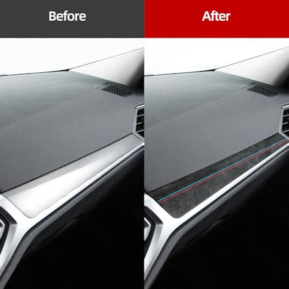 Betterhumz Car Central Instrument Dashboard Cover Trim Compatible with BMW G20 G28 G42 G23 3 4 Series 318i 320i 330i M340i 2020-2023 Car Interior Accessories for Alcantara Style A - size: Suede A