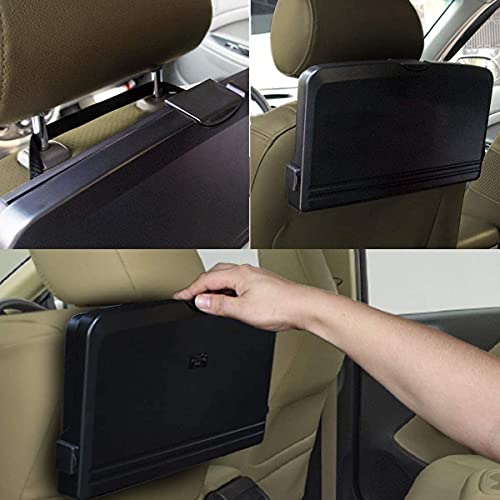 VaygWay Foldable Car Food Tray Holder Multi- Functional Portable Auto Food and Drink Holder– Black Eating Organizer Backseat Car Tray – Kids Table Food Holder Desk- Laptop, Meal (2 Pack Black) - color: 1 Pack Black