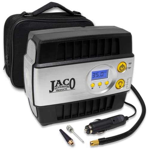 JACO SmartPro 12V Tire Inflator Air Compressor - Portable Automatic Digital Tire Pump (12-volt DC)
