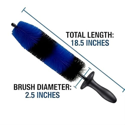 Wheel & Tire Brush – Soft Bristle Long Handle Detailing Brush for Car Rims, Tires, Wheels, Exhaust Tips, Engine Bay, Scratch-Free Deep Cleaning - size: Narrow Fit