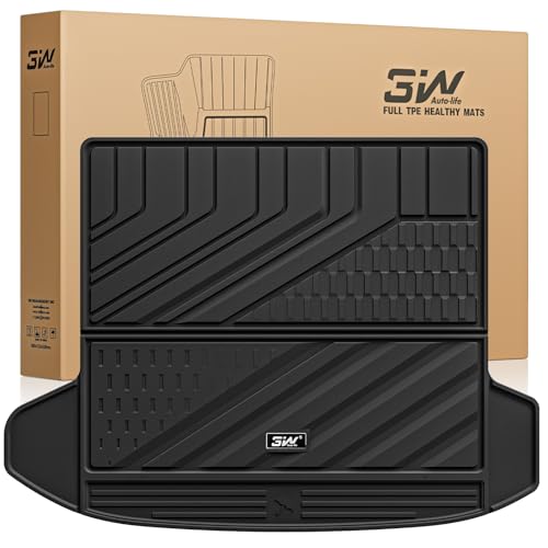 3W Cargo Liner for Kia Sportage（with Subwoofer） 2023-2025 2026, TPE All Weather Custom Fit Cargo Liner for Kia Sportage for Cargo Mat Anti-Slip Heavy Duty Accessorious, Black (Not Fit Hybrid or PHEV) - size: 1.For Kia Sportage | 23-25 | Cargo Mat