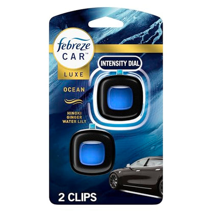 Febreze Car Ocean Scent Air Freshener Vent Clip, .07 oz. Car Vent Clip, 2 Count - size: 2 Count (Pack of 1)