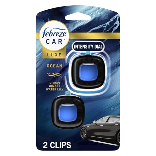Febreze Car Ocean Scent Air Freshener Vent Clip, .07 oz. Car Vent Clip, 2 Count - size: 2 Count (Pack of 1)