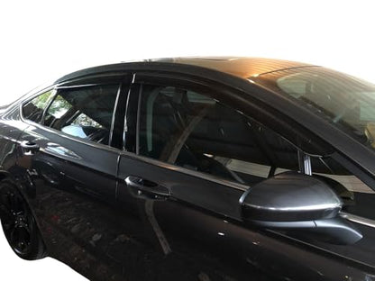 2013-2020 Tape-On Rain Guards for Ford Fusion Side Window Visor Deflectors S SE SEL Titanium Hybrid Durable Tinted Shades 2014 2015 2016 2017 2018 2019 - size: For Ford Fusion 2013-2020