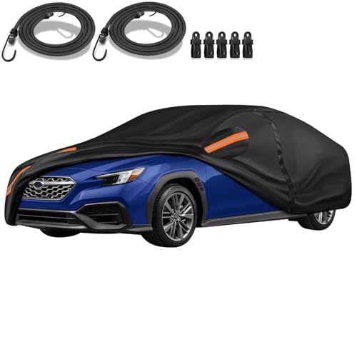 16-Layer Special Full Car Cover Fit for 2007-2024 Sub-aru WRX Impreza STI, Ultra Heavy 600D Oxford Cloth, All-Weather Protection Summer Sun Exposure and Winter Snow Rain Dust UV, Black - color: Fit for 2007-2024 Sub-aru WRX Impreza STI
