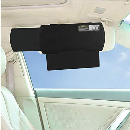 Car Visor Sunshade Extender, Window Shade, Anti-Glare Sun Blocker for Driver or Front Seat Passenger,1 Piece (Black) - color: black