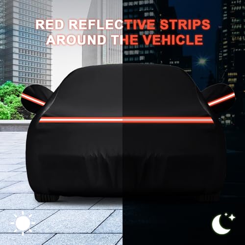 QUNSUNUS Car Cover for Dodge Charger 2006-2023 and Chrysler 300 Series 2005-2022,Waterproof Charger Car Cover with Cotton Lining, All Weather Chrysler Cover with Straps and Zipper - color: for Dodge Charger&Chrysler 300 Series