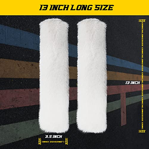 GAMPRO Car Seat Belt Pad Cover, 2-Pack Soft Car Safety Seat Belt Strap Shoulder Pad for Adults and Children, Suitable for Car Seat Belt, Backpack, Shoulder Bag (white) - color: white