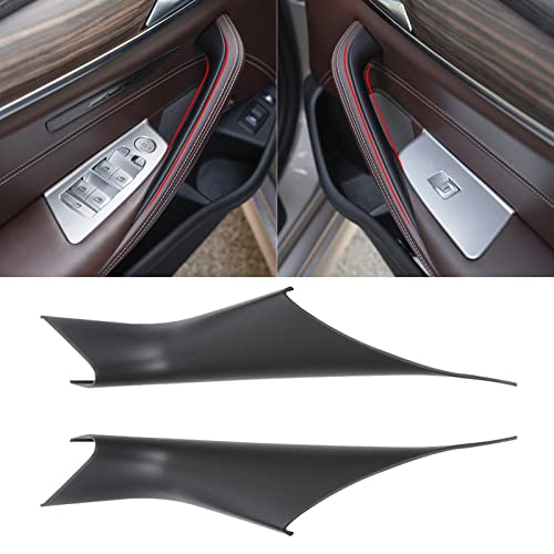 Jaronx Compatible with BMW 5 Series G30 G31 Door Handle Covers 2017-2022, 2PCS Interior Door Pull Handle Covers Compatible with BMW G30/G31/F90 M5 518d,520d,520i,525d,530d,530e,530i,540dX,540i,M550dX - color: Black, size: 2 Pieces