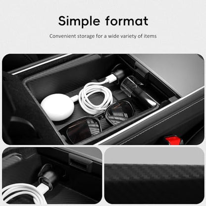 2021-2024 Tesla Model Y Center Console Organizer Tray Accessories Compatible with Model 3 (2021-2023) Storage Box Armrest Compartment Insert - size: 6PC(21-24) Tesla Model Y & (21-23) Tesla Model 3