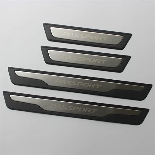 OLIKE for Honda Passport 2019-2022 Stainless Steel Door Sill Scuff Plate Guard Sills Protector Trim