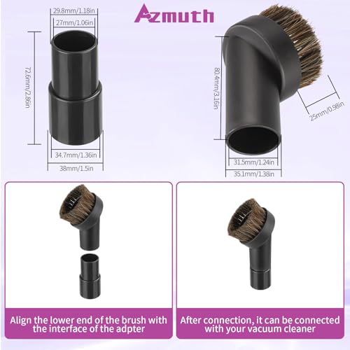 3 Pack 2-in-1 Brush Kits for Shark Crevice Tool and Horse Hair Shark Vacuum Attachments for Rotator, Rocket, DuoClean, Apex, Navigator, NV752, NV650, HV322, HV301, AZ2001, HZ2002 Extended Reach Brush - style: 3 Pack