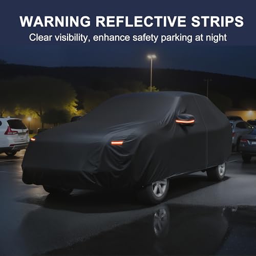X AUTOHAUX Car Cover for BMW X1 2009-2025 Aluminum Film Outdoor Waterproof Sun Rain Snow Hail Protection with Driver Door Zipper - size: for BMW X1 2009-2024