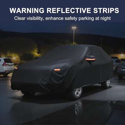 X AUTOHAUX Car Cover for BMW X1 2009-2025 Aluminum Film Outdoor Waterproof Sun Rain Snow Hail Protection with Driver Door Zipper - size: for BMW X1 2009-2024
