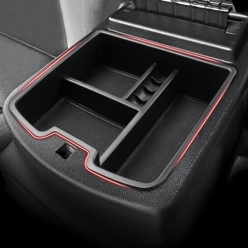 Autorder Center Console Organizer for 2007-2013 Chevrolet Silverado/GMC Sierra 1500 2500 3500 Accessories Armrest Storage Box Secondary Insert Tray with 2 Color Mats - color: 2007-2013 Chevy Silverado/Sierra 1500 2500 3500