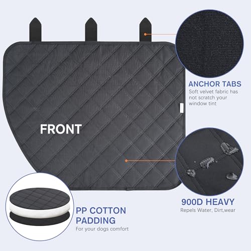 ALLANSING Large Tall Dog Car Door Protector 2-Pack, Protects Doors from Dog Scratches, 900D Heavy Duty Thick Fabric, Window Roll Compatible & No Tint Damage, Secure Fit for Large Cars/SUVs/Trucks - size: Extra Large