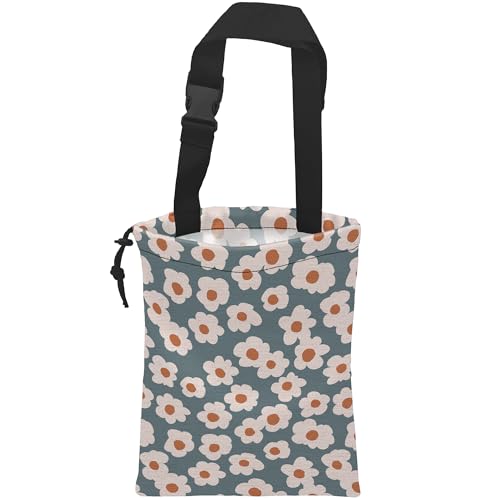 Car Trash Bag Hanging White Daisy Car Trash Can Waterproof Garbage Bag Hanging for Car Back Seat - color: White Daisy