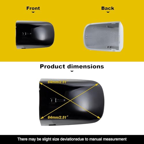 Car Door Handle Cover Cap Compatible with Volvo 07-16 S80/04-10 S40/09-17 XC60/08-16 XC70/08-15 V70/10-13 C30/06-13C70/05-12 V50 39998270 Door Key Cover Handle Accessories Lock Cap Black - color: Black Front Left driver's side