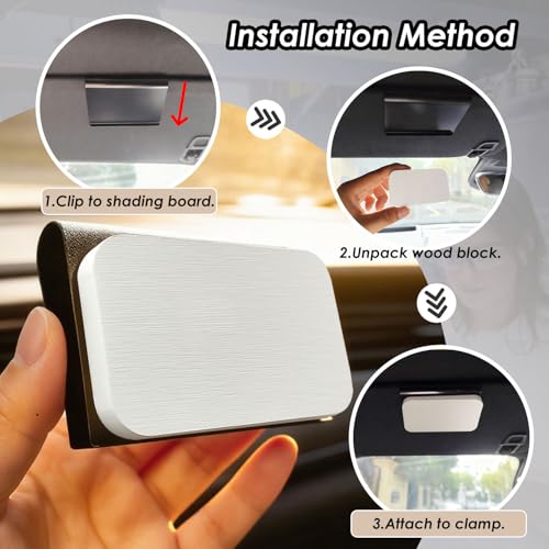 Car Air Freshener Kit – Natural Stone Diffuser with Visor Clip & Refill – 90-Day Long-Lasting Odor Eliminator – Premium Gift Set (Pine)