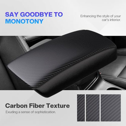 Autorder Center Console Cover for 2016-2019 2020 2021 Hyundai Tucson Accessories Carbon Fiber Armrest Cover Waterproof Anti-Scratch Center Console Armrest Protector Pad - size: Hyundai Tucson 2016-2021