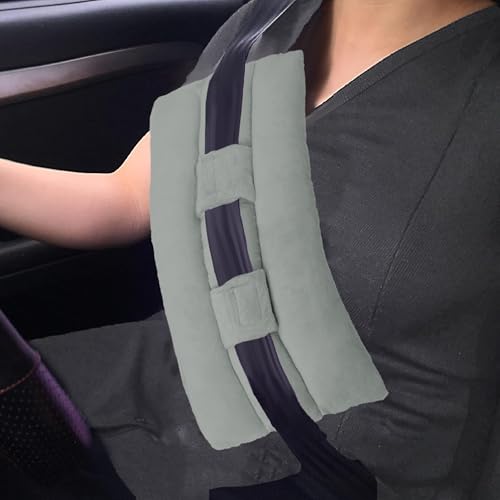 Mastectomy Seatbelt Pillow, Seat Belt Pillow Post Surgery, Port Pillows for Chemo Patients Seatbelt, Seat Belt Cushion for Heart Surgery Recovery, Hysterectomy Abdominal Incision Recovery Seatbelt - color: Gray