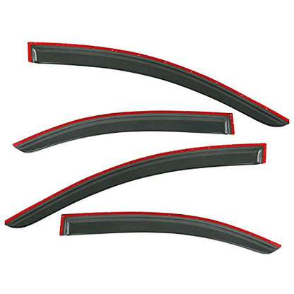 Window Visor Sun Rain Guards Compatible with 2012-2020 Chevy Sonic Sedan Smoke 4pc 94472 - size: For 2012-2020 Sonic Sedan