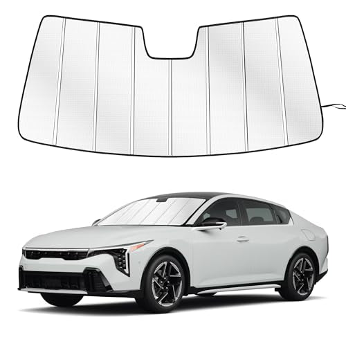 Windshield Sun Shade for Kia K4 2025-2026 Custom Fit Accordion Folding Design Window Sunshade Car Accessories, Full Coverage Sun Visor Protector - Blocks 99% UV Rays - size: Kia K4 2025-2026