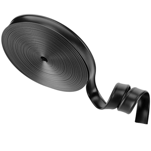 MADHOLLY 1" x 50 FT RV Trim Molding Insert - Heavy-Duty Vinyl RV Weather Stripping Exterior, Flexible Easy Install, Waterproof UV-Resistant Screw Cover Trim for Camper Travel Trailer, Black - color: Black, size: 50ft