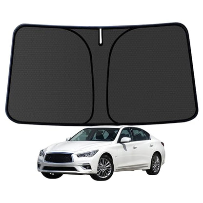 Customized Windshield Sun Shade for Audi Q5/Q5L 2018-2026 Blocks UV Rays Accessories,1:1 Tailored Foldable Thickened Wear-Resistant Front Window Sunshade Visor,Keeps Your Car Cooler - size: For Audi Q5/Q5l 2018-present