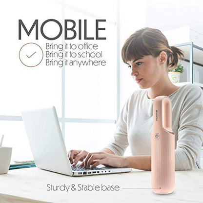 STARUMENT Portable Hand Vacuum Cleaner for Dust Pet Hair Dirt Home Car Interior, Furniture Lightweight Easy to Use, Compact Design Battery Rechargeable with USB-C Cable Pink - color: Pink