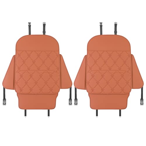 TAIKOO Seat Back Protector + Large Capacity Pocket Storage Organizer,Preventing The Impact of Children Stepping on The Seat Backrest (Style B-Brown) - color: Style B-Brown